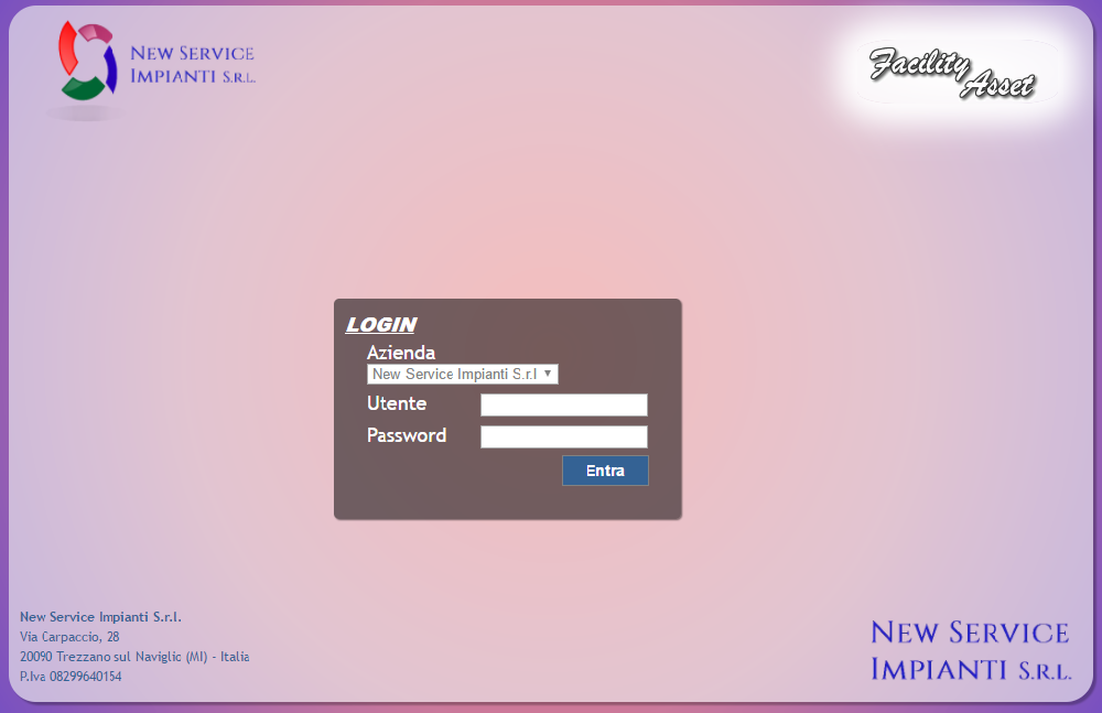 facility asset login page